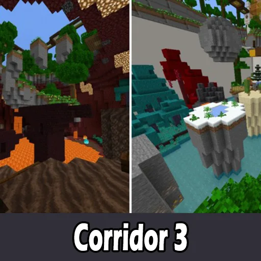 Parkour Corridor 3 Map for Minecraft PE